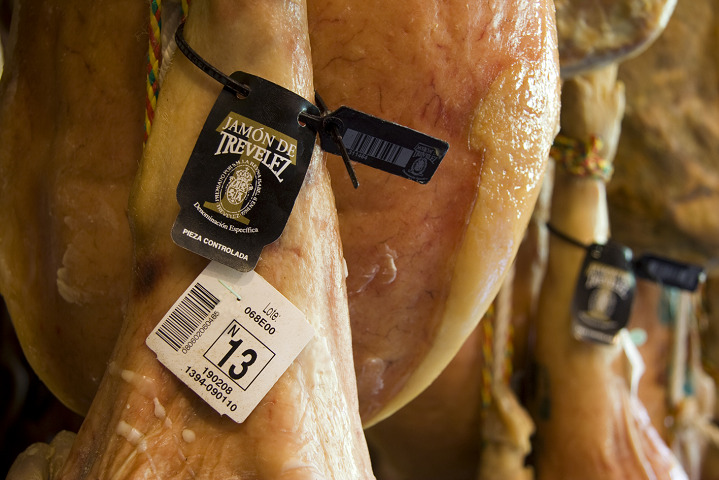 etiquetas de jamón de Trevelez